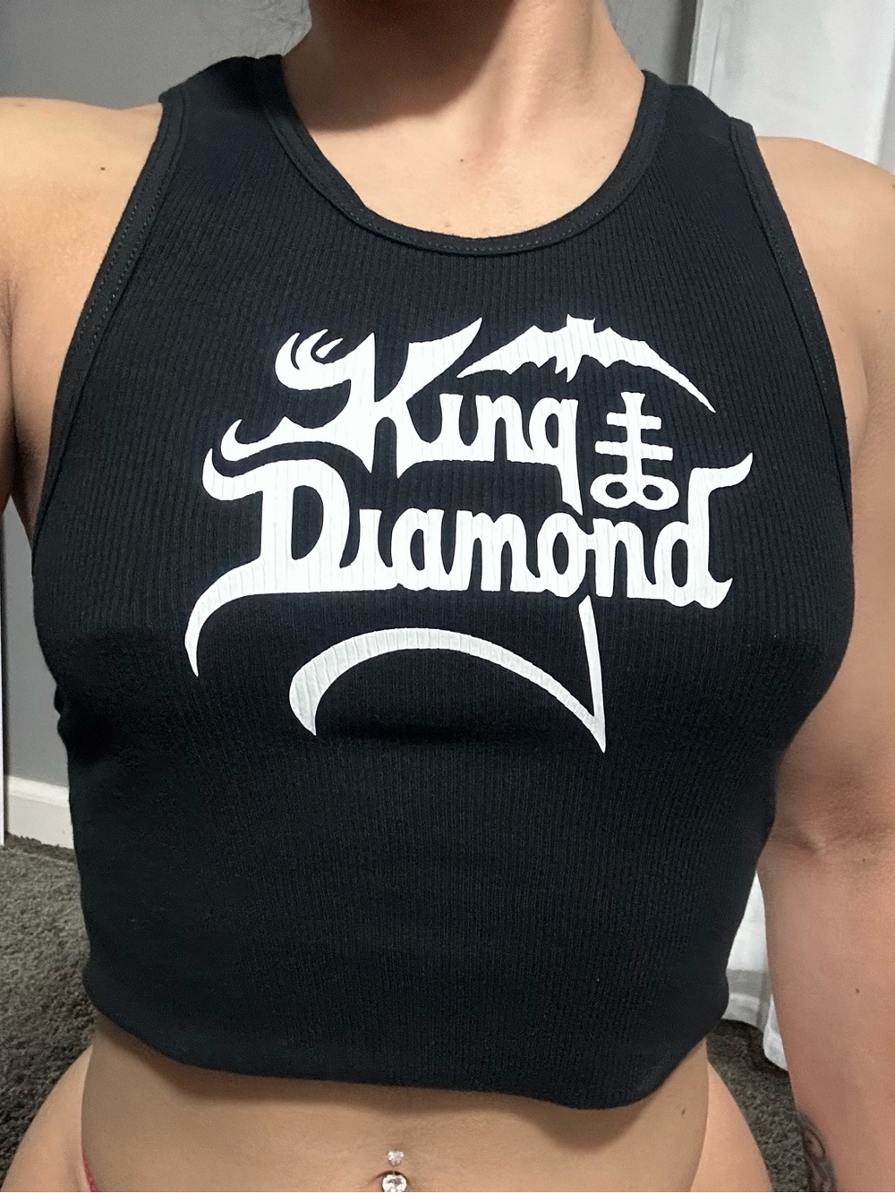 King Diamond Unisex Cropped Tank - Picture 2 of 3